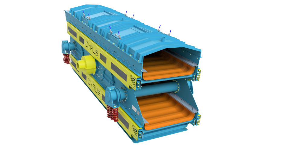 A double-deck flip-flow screen